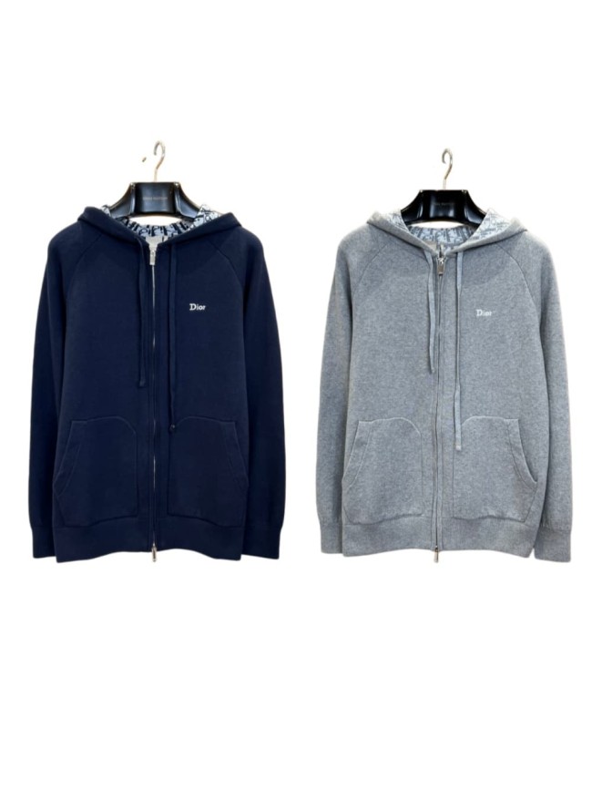 1:1 quality version Letter Embroidery Heavyweight Cotton Zip Up Hoodie 2 colors 29106632