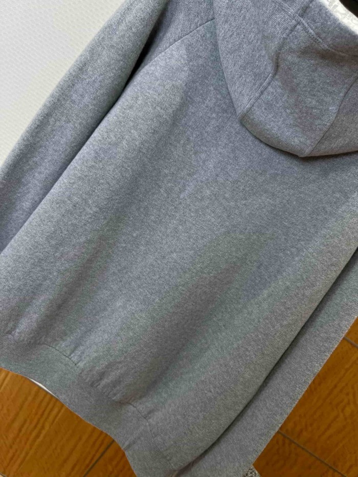1:1 quality version Letter Embroidery Heavyweight Cotton Zip Up Hoodie 2 colors 29106632