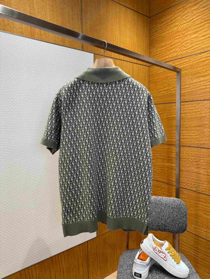 1:1 quality version Classic Allover Jacquard Knit Lapel Polo Shirt 4 colors 29106819