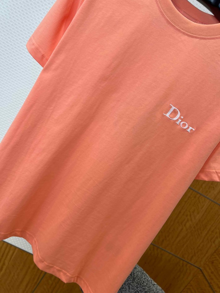 1:1 quality version Combed Cotton Letter Embroidery Crew Neck T-Shirt 3 colors 29106660