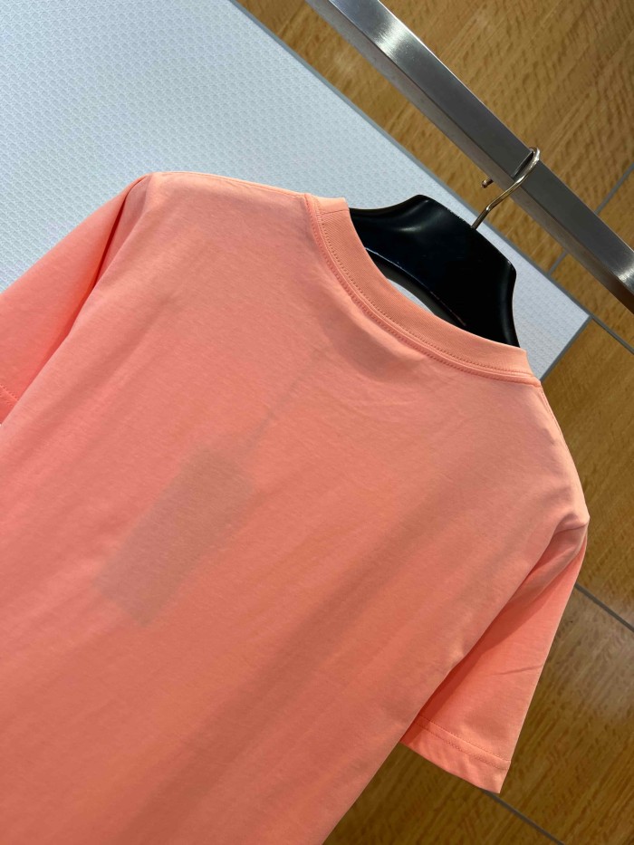 1:1 quality version Combed Cotton Letter Embroidery Crew Neck T-Shirt 3 colors 29106660