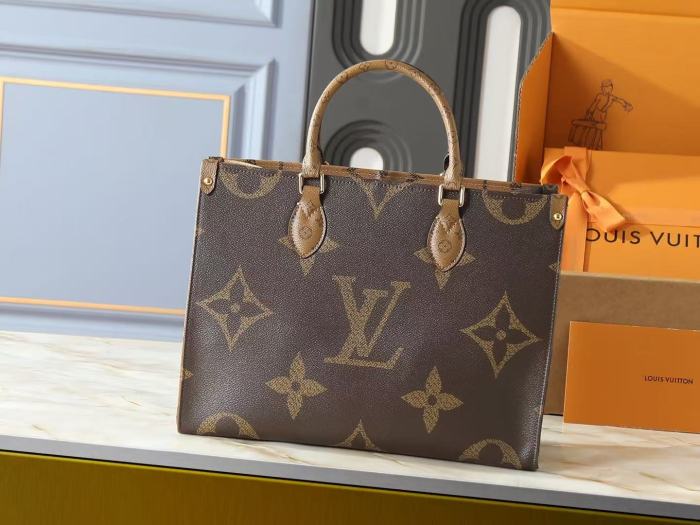 Giant Monogram Two Tone Handheld Tote Bag 29106640