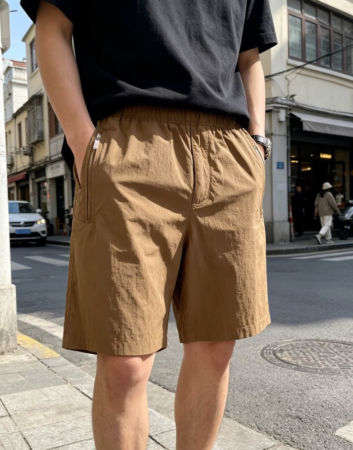 1:1 quality version Double Zipper Functional Buckle Quick Dry Casual Shorts 2 colors 29106693