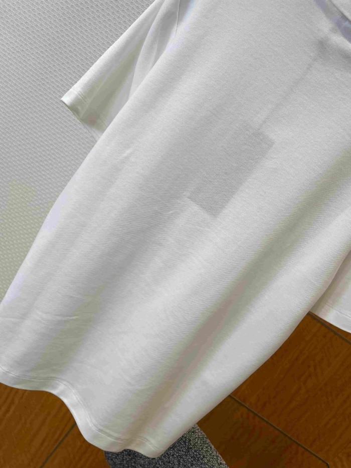 1:1 quality version  Minimal Embroidery Pocket Pique Cotton Short Sleeve Polo Shirt 3 colors 29106649