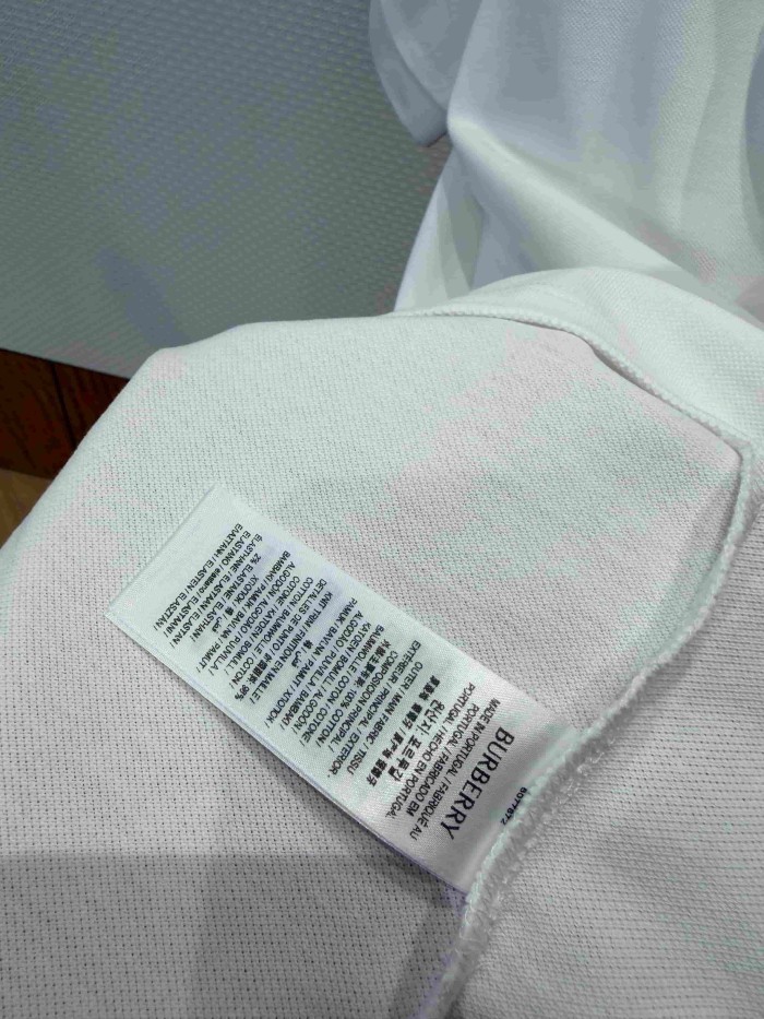 Check Knight Embroidered White Short Sleeve Polo Shirt 29106344