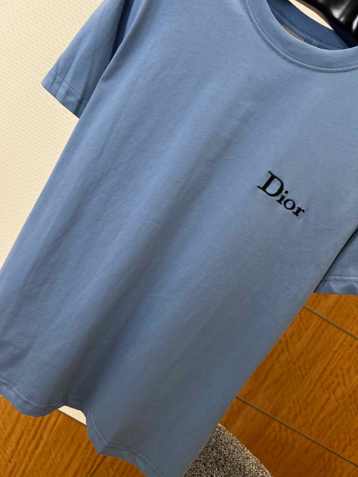 1:1 quality version Combed Cotton Letter Embroidery Crew Neck T-Shirt 3 colors 29106660