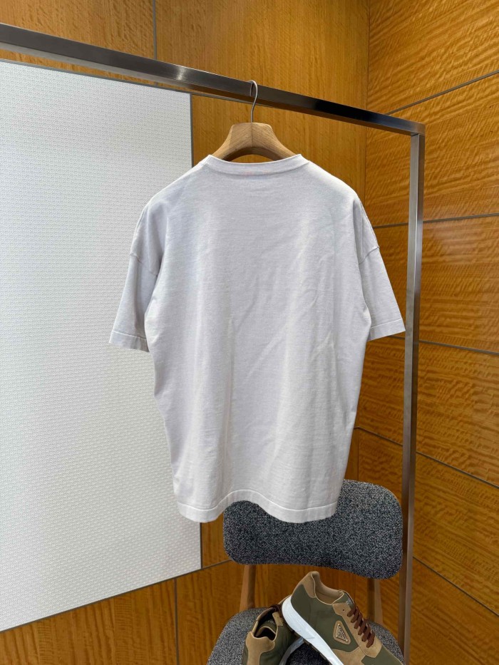 1:1 quality version Luxury Business Style Couture Letter Knit Oversized Cotton T-Shirt 2 colors 29106687