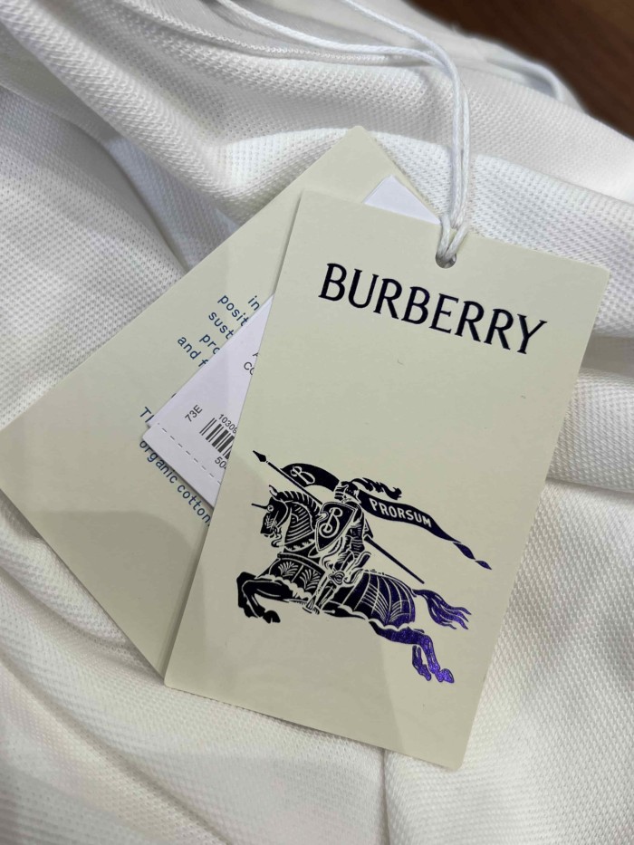 Check Knight Embroidered White Short Sleeve Polo Shirt 29106344
