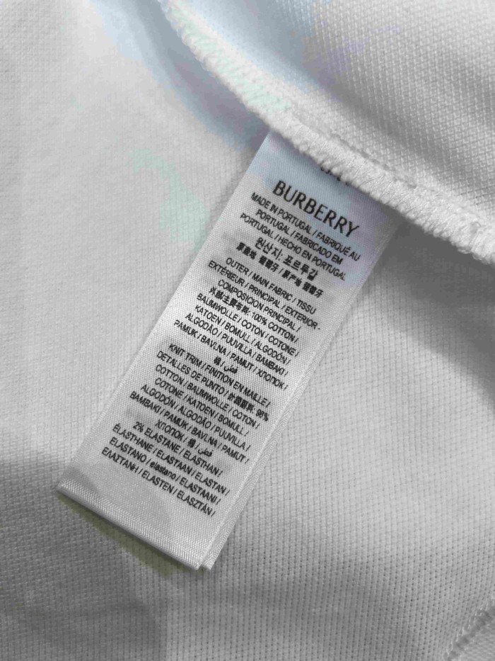 Check Knight Embroidered White Short Sleeve Polo Shirt 29106344