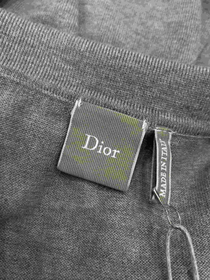 1:1 quality versionDior Letter Embroidery Knit Short Sleeve Polo Shirt 29106842