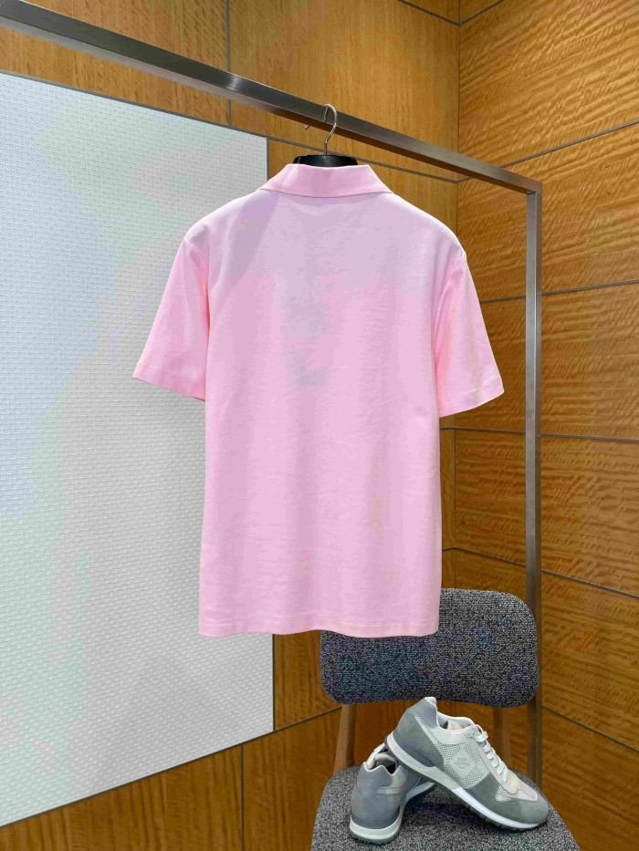 1:1 quality version  Minimal Embroidery Pocket Pique Cotton Short Sleeve Polo Shirt 3 colors 29106649