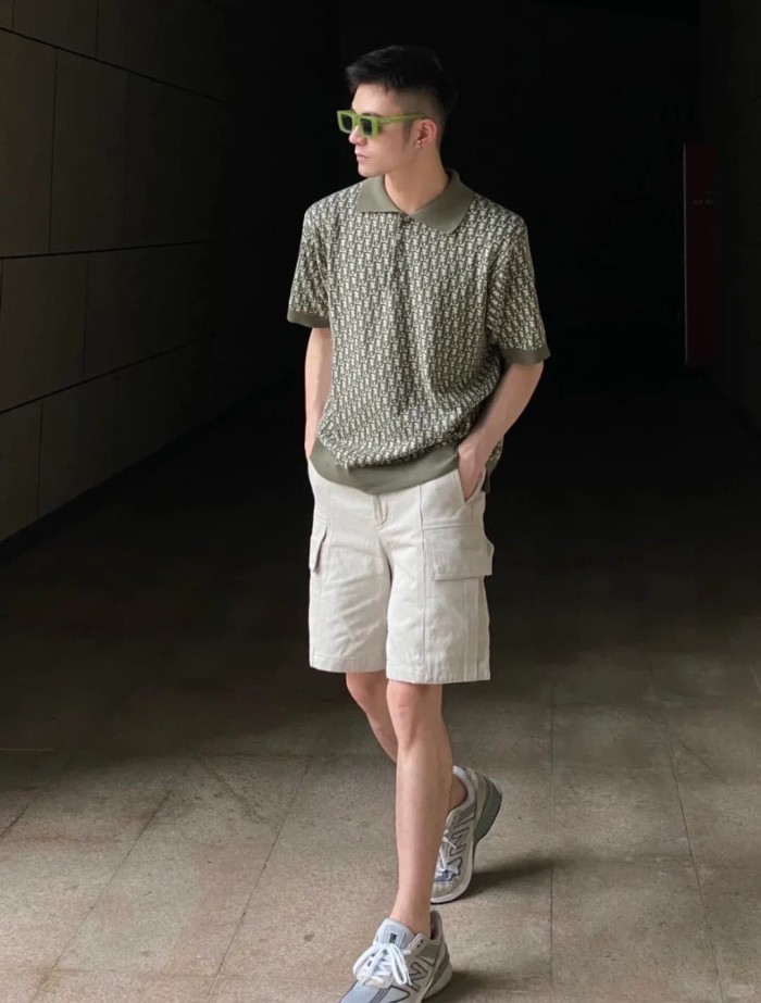 1:1 quality version Classic Allover Jacquard Knit Lapel Polo Shirt 4 colors 29106819