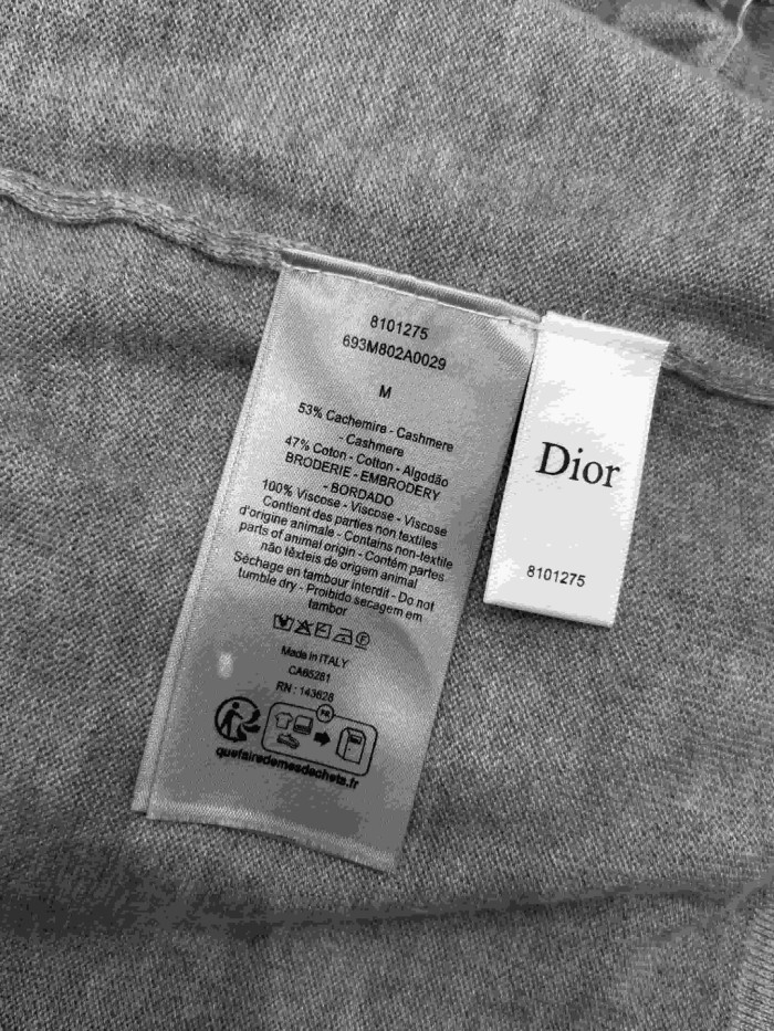 1:1 quality versionDior Letter Embroidery Knit Short Sleeve Polo Shirt 29106842