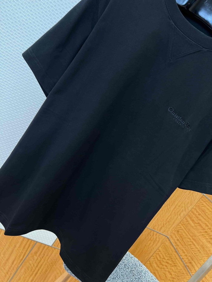 1:1 quality version Letter Embroidery Combed Cotton Crew Neck  T-shirt 5 colors 29106370