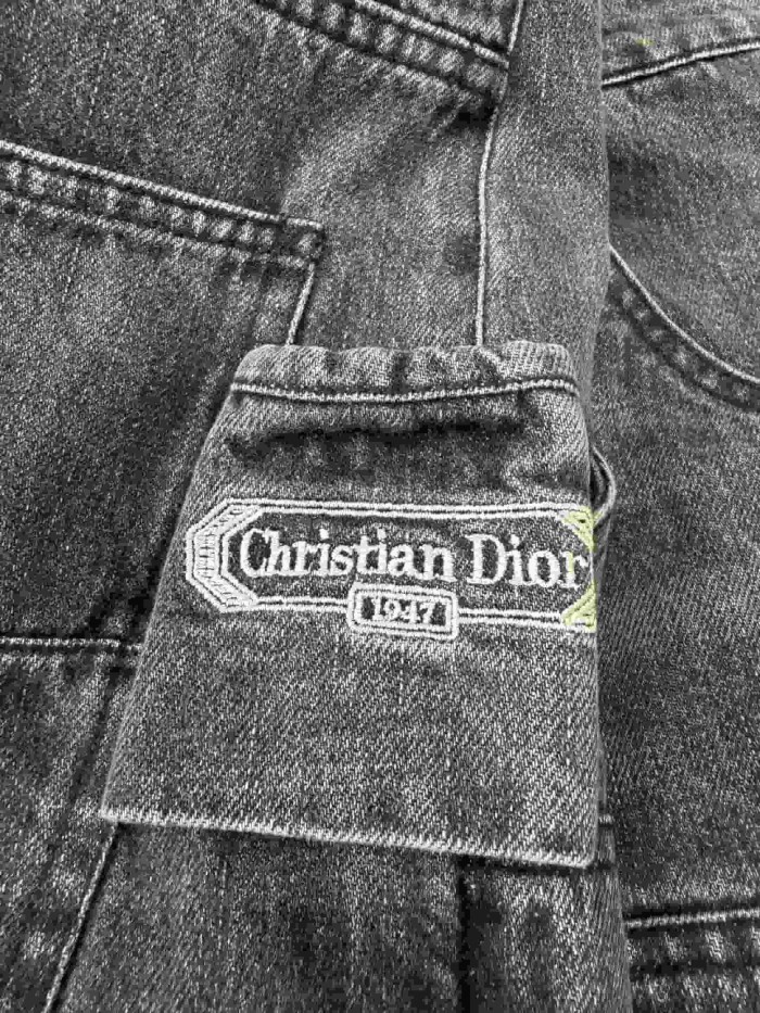 1:1 quality version Cotton Twill Charcoal Wash Workwear Denim Jacket & Jeans Set 29106717