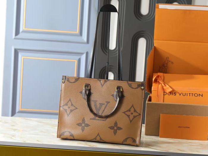 Giant Monogram Two Tone Handheld Tote Bag 29106640