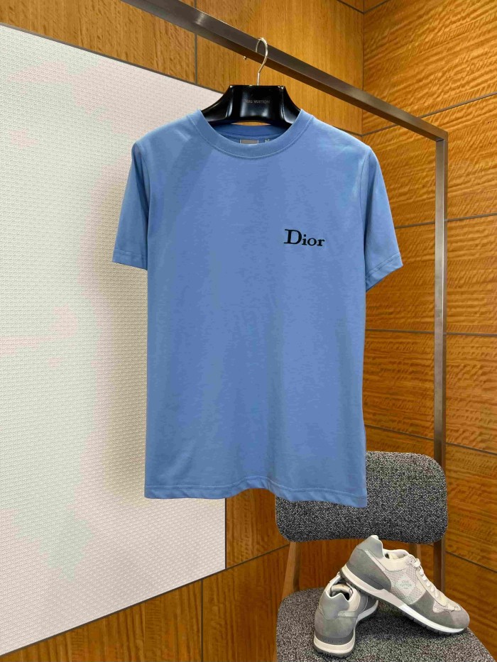 1:1 quality version Combed Cotton Letter Embroidery Crew Neck T-Shirt 3 colors 29106660