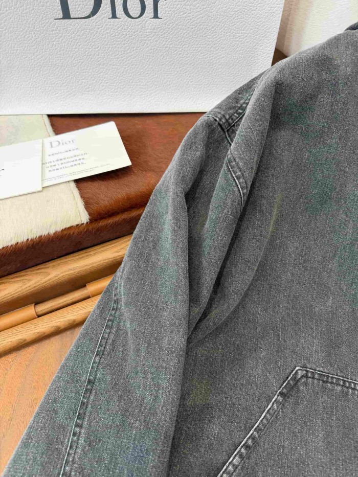 1:1 quality version Cotton Twill Charcoal Wash Workwear Denim Jacket & Jeans Set 29106717