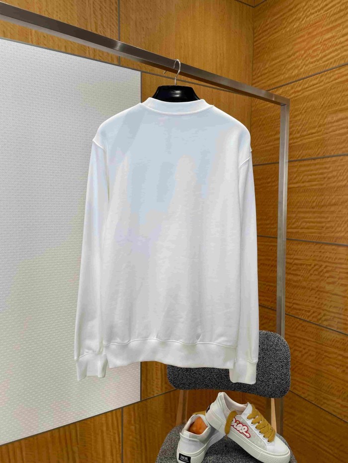 1:1 quality version 3D CD Metal Logo Embroidery Crew Neck Sweatshirt 4 colors 29107580