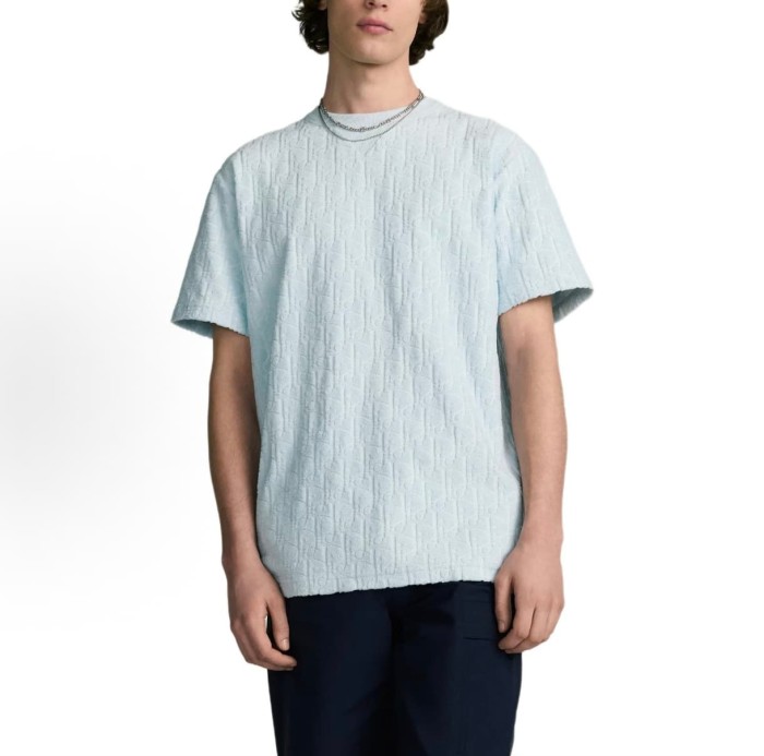 1:1 quality version Cotton Terry All Over Jacquard Short Sleeve & Shorts Set 2 colors 29107494