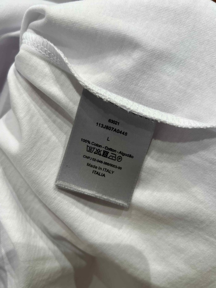 1:1 quality version Combed Cotton Classic CD Logo Embroidered T-Shirt 2 colors 29107531