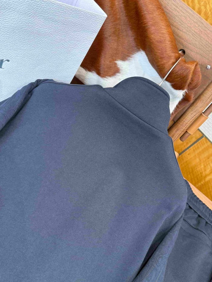 1:1 quality version CD Trim Subtle Jacquard Embroidered Stand Collar Zip Hoodie & Sweatpants Set 2 colors 29107737