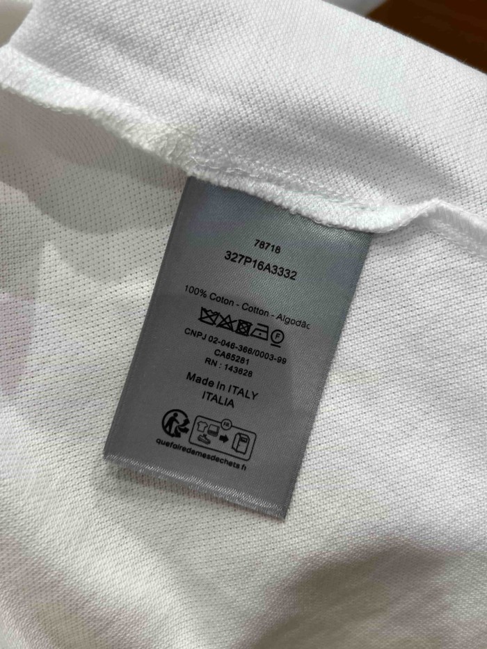 1:1 quality version Pique Cotton Logo Embroidered Short Sleeve Polo Shirt 2 colors 29107518