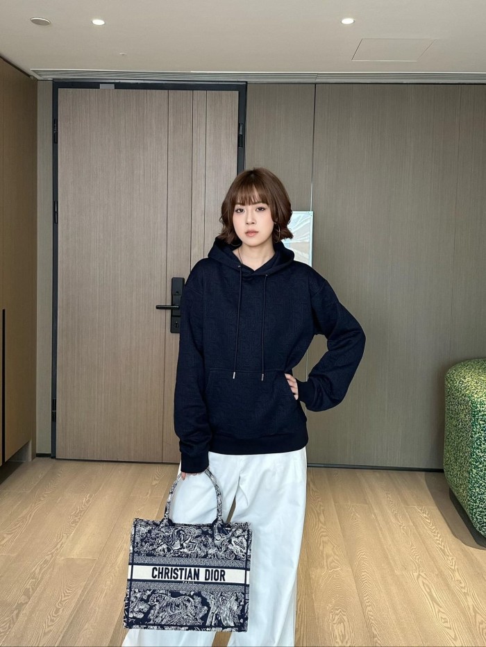 1:1 quality version  Heavyweight Cotton Embossed Allover Print Drawstring Hoodie 2 colors 29107640