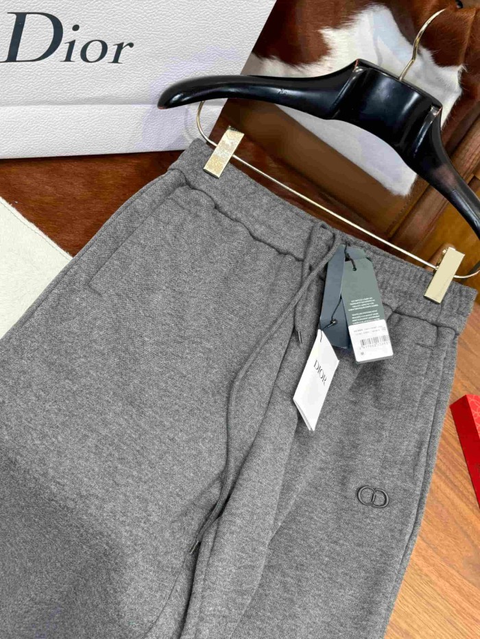 1:1 quality version CD Embroidered Casual Cotton Long Sweatpants 29107729