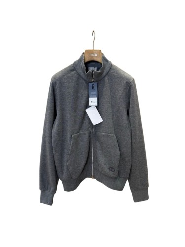 1:1 quality version CD Embroidered Stand Collar Cotton Zip Sweatshirt 29107733