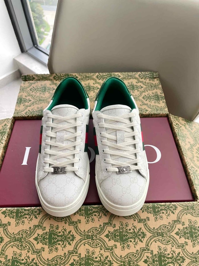 1:1 quality version G Ace Series Metal Logo Plaque & Side Web Stripe Sneakers 11 colors 29107535