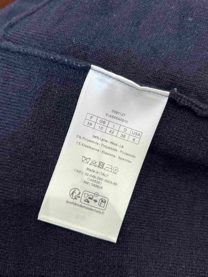 1:1 quality version All Over Jacquard Wool Drawstring Hooded Zip Knit Jacket 2 colors 29107485