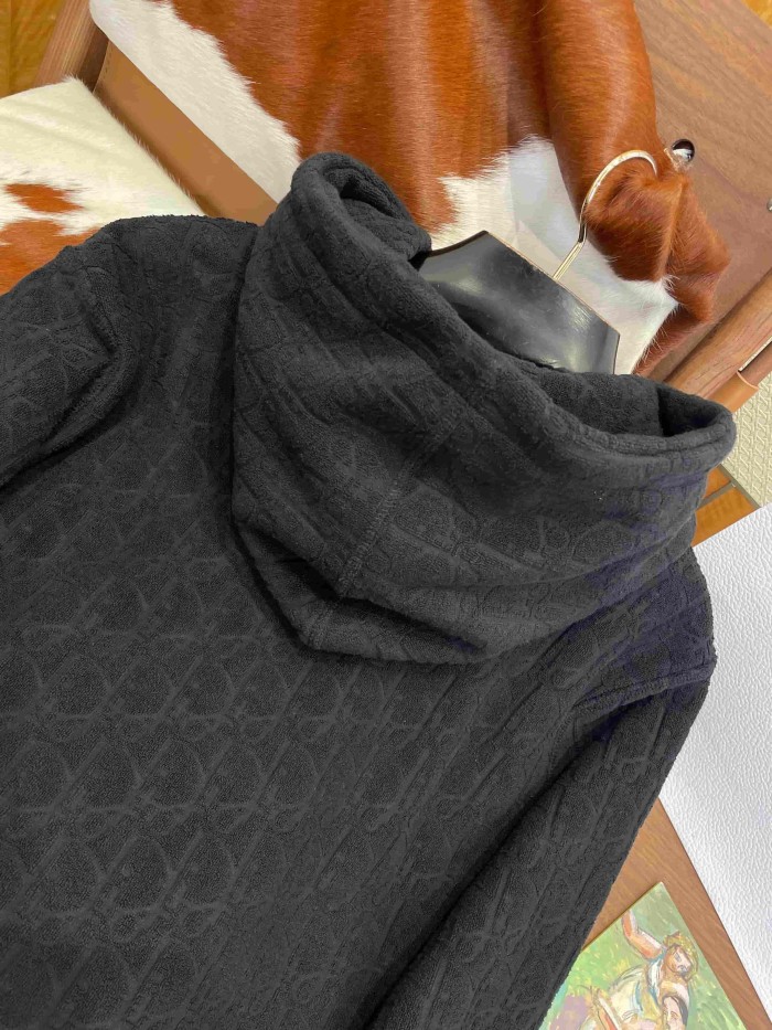 1:1 quality version All-over Jacquard Drawstring Hoodie 4 colors 29107707