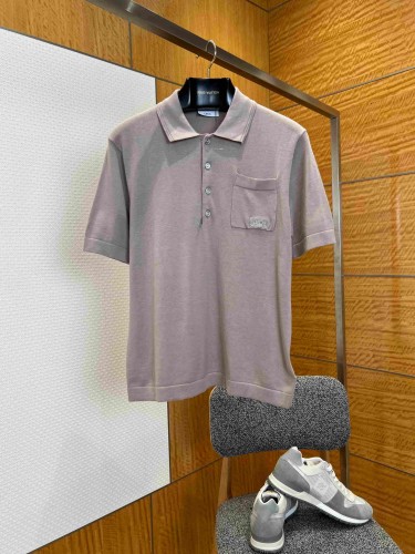 1:1 quality version  Pocket Embroidered Wool Knit Business Commuter Polo Shirt 2 colors 29107467