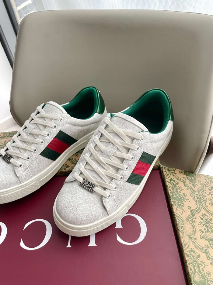 1:1 quality version G Ace Series Metal Logo Plaque & Side Web Stripe Sneakers 11 colors 29107535