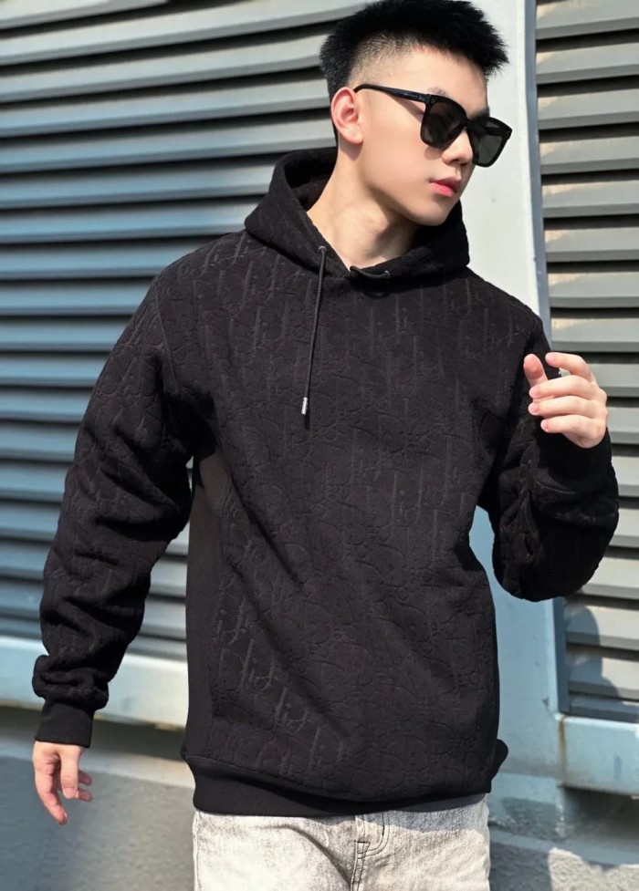 1:1 quality version All-over Jacquard Drawstring Hoodie 4 colors 29107707