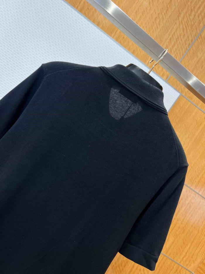 1:1 quality version  Pocket Embroidered Wool Knit Business Commuter Polo Shirt 2 colors 29107467