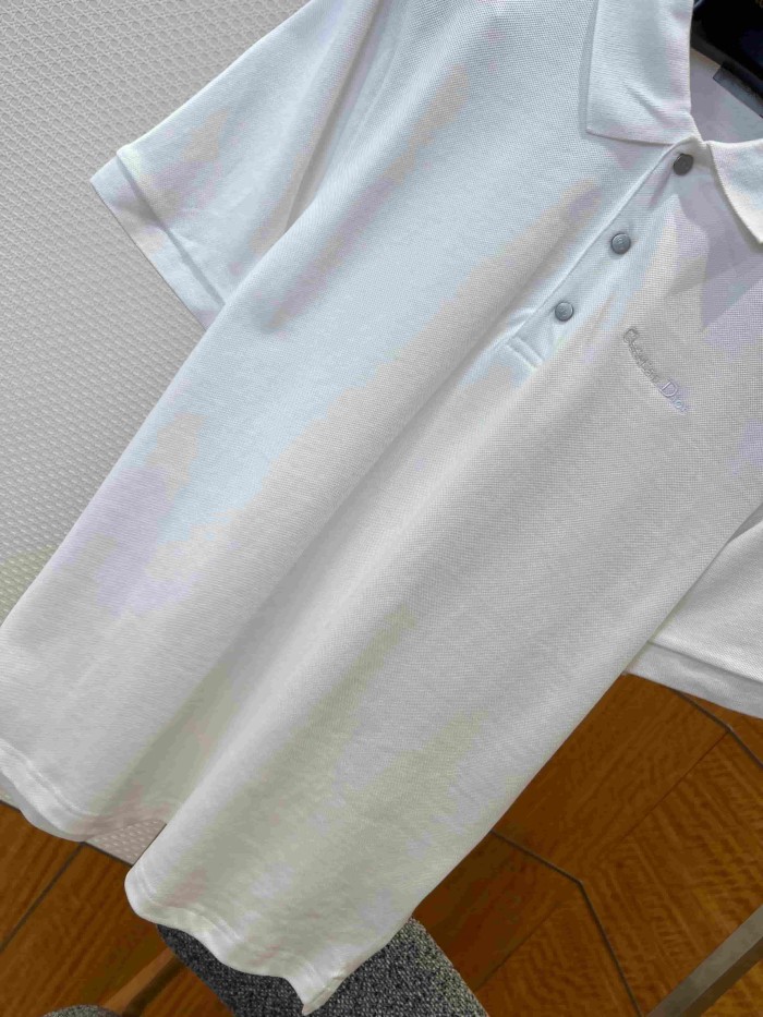 1:1 quality version Pique Cotton Logo Embroidered Short Sleeve Polo Shirt 2 colors 29107518