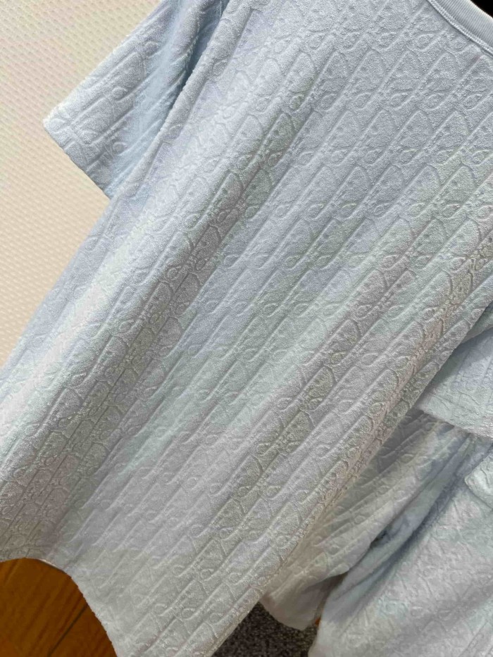 1:1 quality version Cotton Terry All Over Jacquard Short Sleeve & Shorts Set 2 colors 29107494