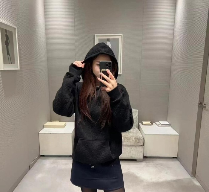 1:1 quality version  Heavyweight Cotton Embossed Allover Print Drawstring Hoodie 2 colors 29107640