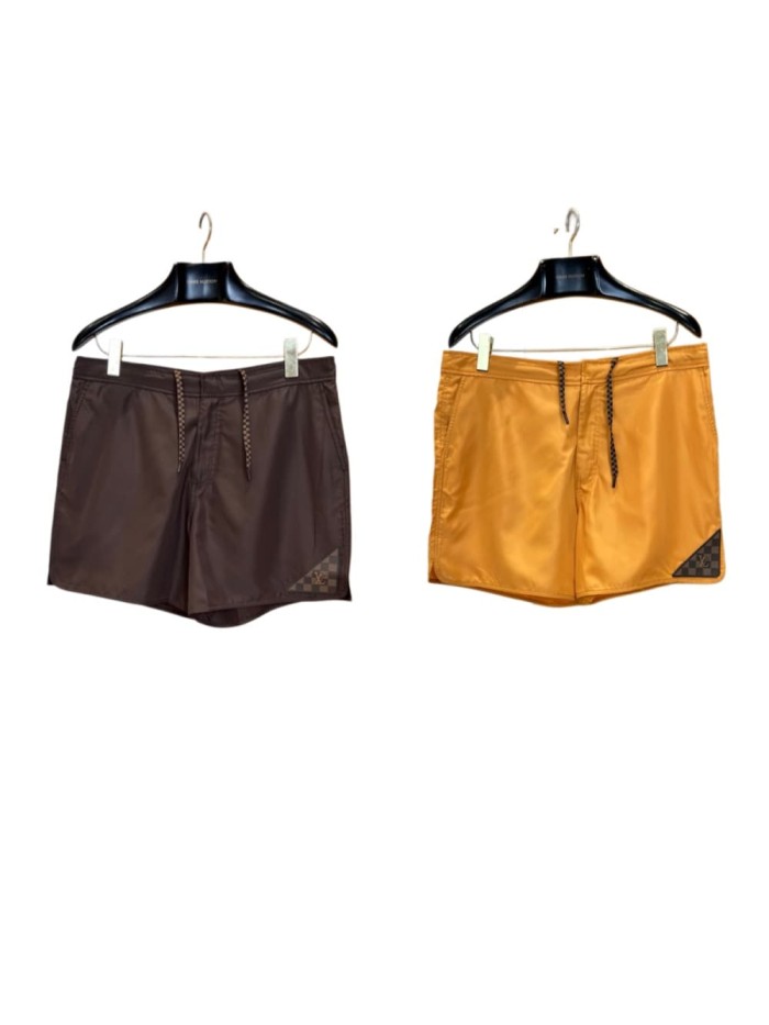 1:1 quality version Triangle Spliced Checkerboard Logo Drawstring Casual Shorts 2 colors 29107825