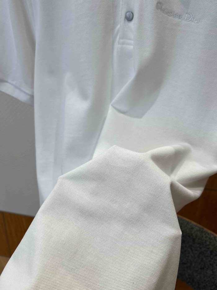 1:1 quality version Pique Cotton Logo Embroidered Short Sleeve Polo Shirt 2 colors 29107518