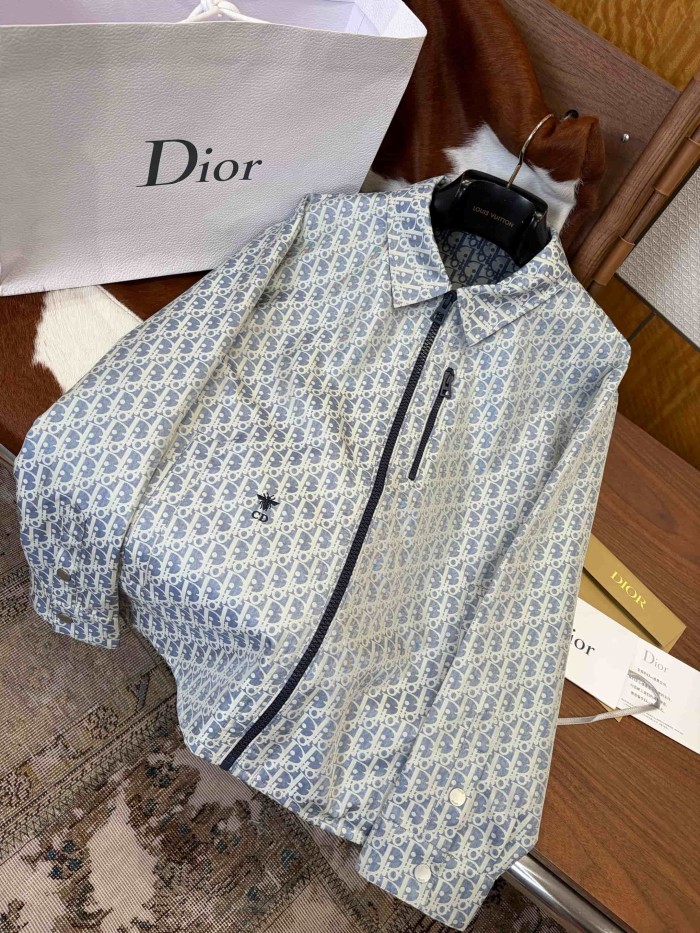 1:1 quality version All-Over Monogram Waterproof Breathable Lapel Collar Jacket 29107525