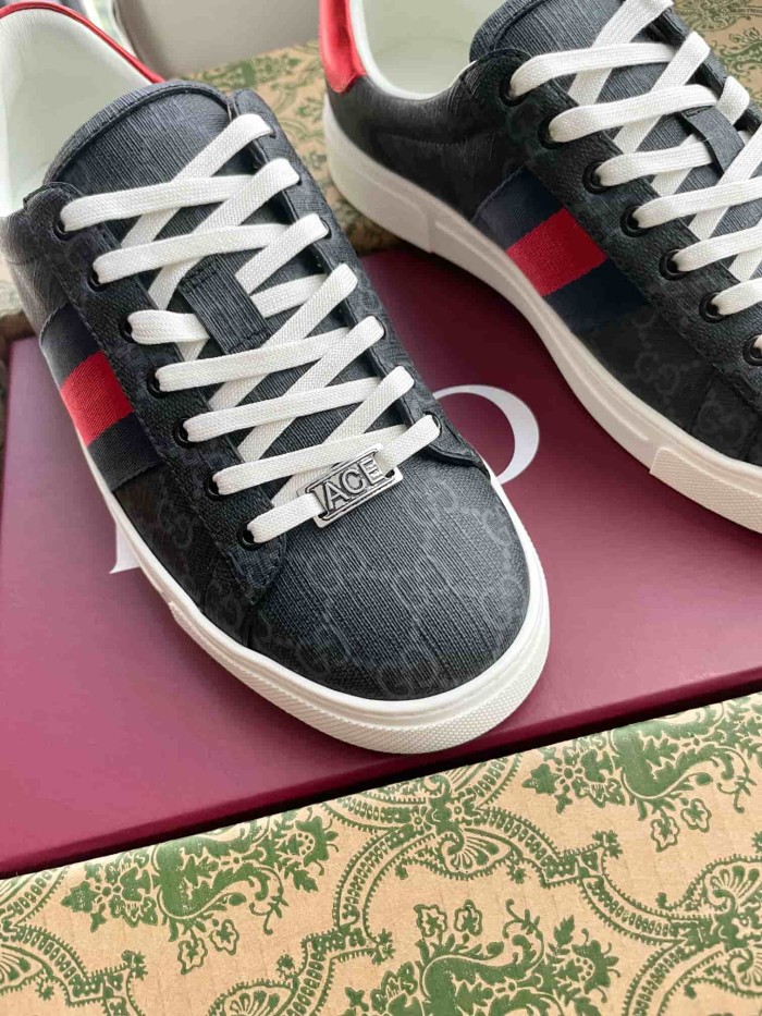 1:1 quality version G Ace Series Metal Logo Plaque & Side Web Stripe Sneakers 11 colors 29107535