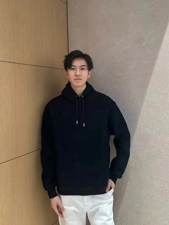 1:1 quality version All-over Jacquard Drawstring Hoodie 4 colors 29107707