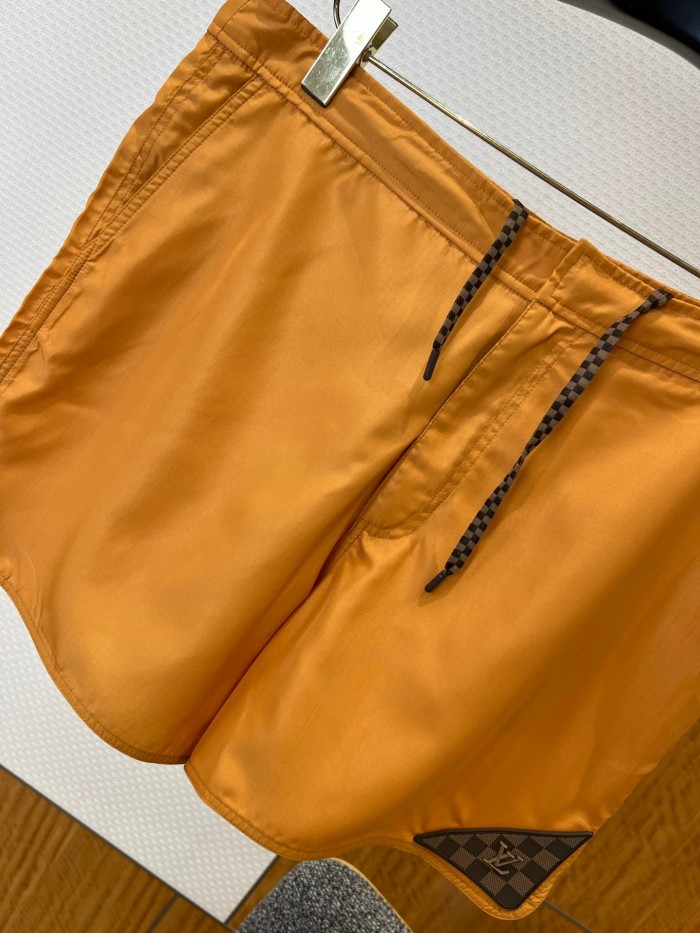 1:1 quality version Triangle Spliced Checkerboard Logo Drawstring Casual Shorts 2 colors 29107825