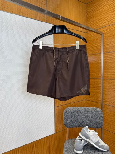 1:1 quality version Triangle Spliced Checkerboard Logo Drawstring Casual Shorts 2 colors 29107825