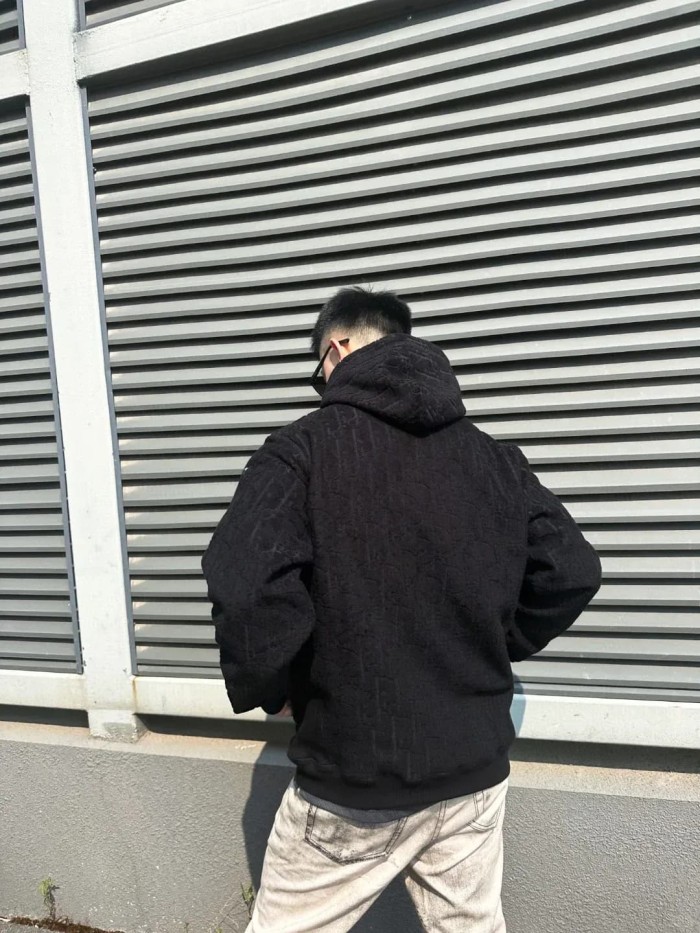 1:1 quality version All-over Jacquard Drawstring Hoodie 4 colors 29107707