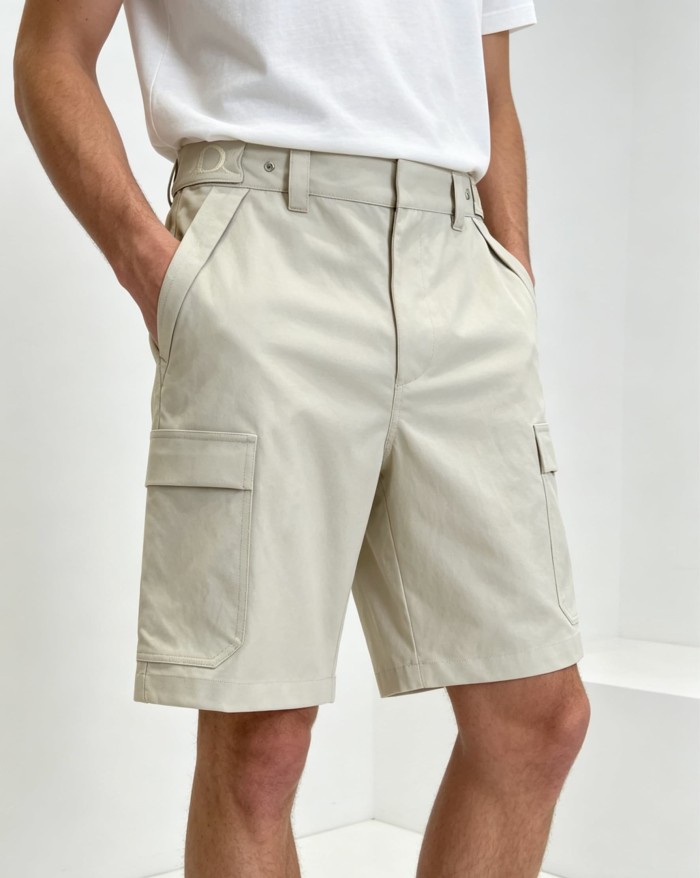 1:1 quality version Letter Embroidered Cargo Casual Straight-Fit Five-Point Shorts 2 colors 29107462