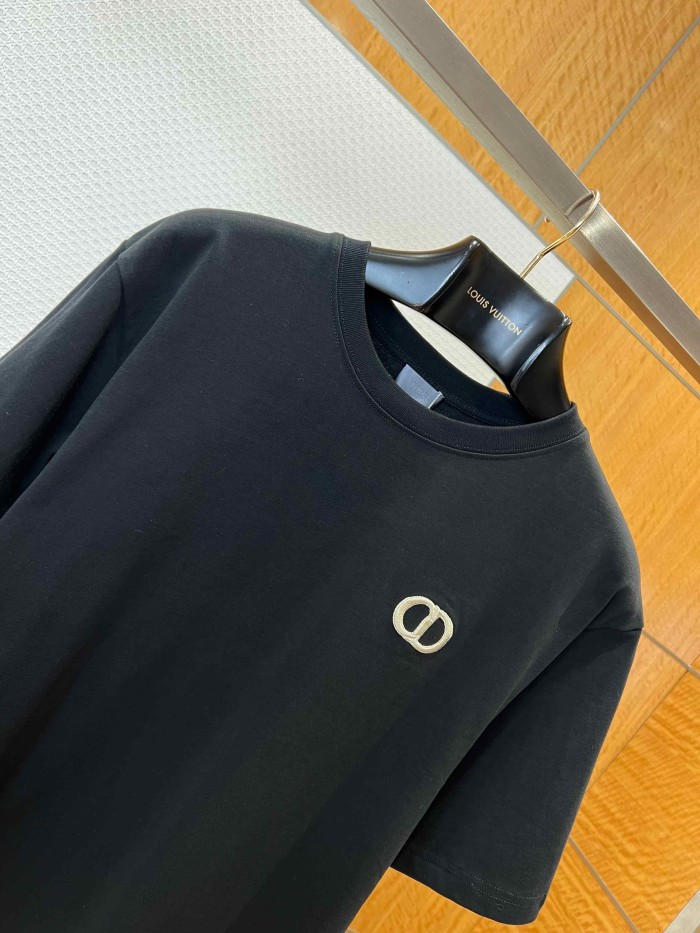 1:1 quality version Combed Cotton Classic CD Logo Embroidered T-Shirt 2 colors 29107531